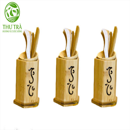 Bộ dụng cụ pha trà bằng tre 15