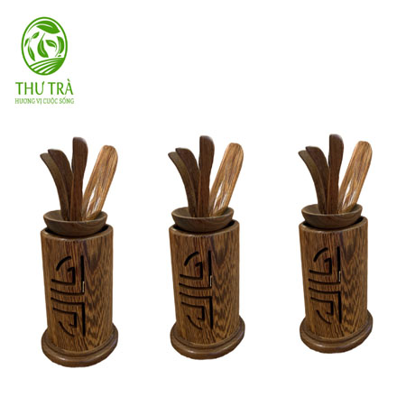 Bộ dụng cụ pha trà bằng tre 30