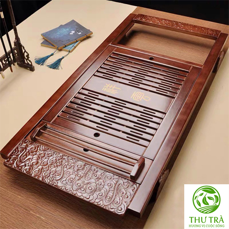 Bàn trà gỗ vân cánh gà đa năng T07